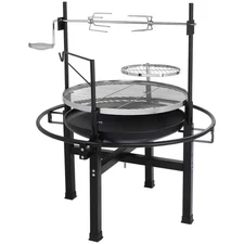 33.5 In. W Portable Charcoal Grill in Black