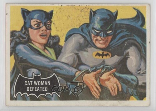 1966 OPC Batman Black Bat #35 Cat Woman Defeated — Raw