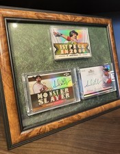 2 Signed Adrian Gonzales Baseball Cards Red Sox Tops Certified Signatures Cases