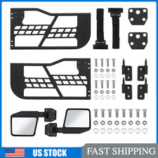 Set Of 2 Tube Half Doors Wtow Mirror For 1997-2006 Jeep Wrangler Tj 2-door