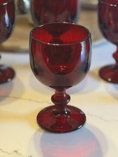 Goblet HOFFMAN HOUSE Imperial Glass Ruby Red 6 Inch OHIO USA
