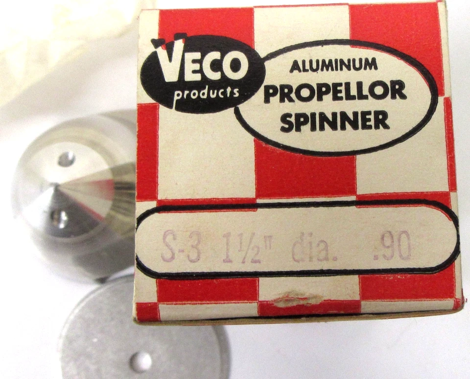 Veco #S3 1.5" ALUMINUM PROPELLOR SPINNER for model airplane MINT in box - Image 2 of 4