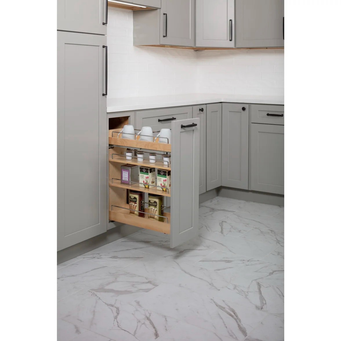 Hardware Resources 5" Soft Pullout "No Wiggle" Kitchen Rack-NEW