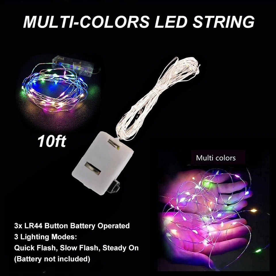 10/20/30 Packs LED Light Up BoBo Balloons Wedding Birthday Christmas Party Decor - Image 4 of 4