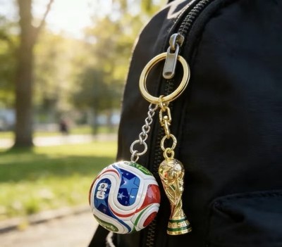 FIFA World Cup 2026 Keychain Set Soccer Ball + Trophy Charm