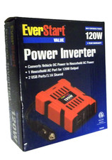 Everstart Power Inverter Car Adapter 120W Model 70000M DC to AC 2 USB Ports NEW