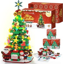 Advent Calendar 2025 Christmas Tree Building Blocks Set LED Light Xmas Countdown