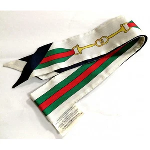 Noeud col en soie GUCCI imbriqué G Horsebit 627810 3G001,japon occasion