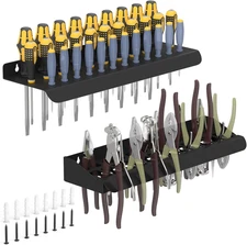 2 Pack Screwdriver Organizer, Heavy Duty Wall Mounted Tool Organizer and Storage