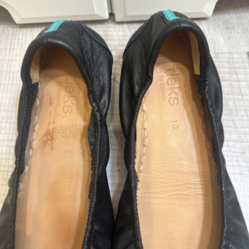 Tieks by Gavrieli Matte Black Leather Ballet Flats Size 10 WOMENS SLIP ON RARE - Picture 2 of 11