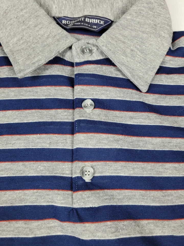 Camisa De Colección Robert Bruce Para Hombres Surf Skate Disco Aturdida y Confusa Rayas Mediana Foto 2 de 4