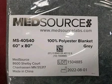 MEDSOURCE MS-40540 Emergency Blanket,Gray,60In x 80In