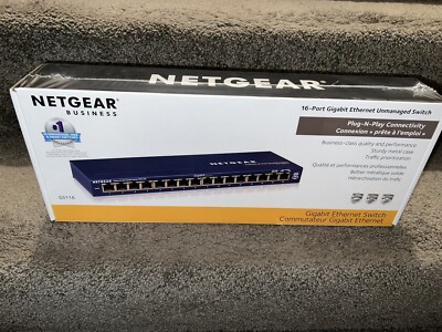 NETGEAR ProSafe Gigabit  GS116 16-Ports Switch - NEW AND SEALED