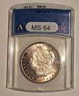 1887-S Morgan Silver Dollar ANACS MS64
