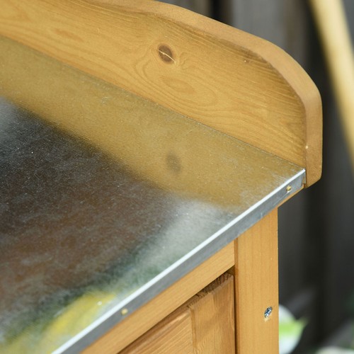 Backyard Garden Tool Storage Shed Outdoor Potting Bench with Magnetic Close Door - Picture 8 of 11