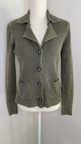 Woolrich Ribbed Knit Cardigan Sweater Women's Size