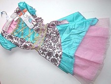 NWT NEW Halloween Costume Fortune Teller Gypsy L 10-12 Girl Dress Dress Aqua
