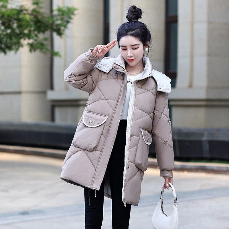 Short hooded trench store coat womens