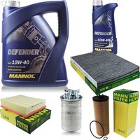 Motor-ÖL 6L Mannol Defender 10W-40 +MANN-FILTER FüR Skoda Superb 3U4 2.5 Tdi
