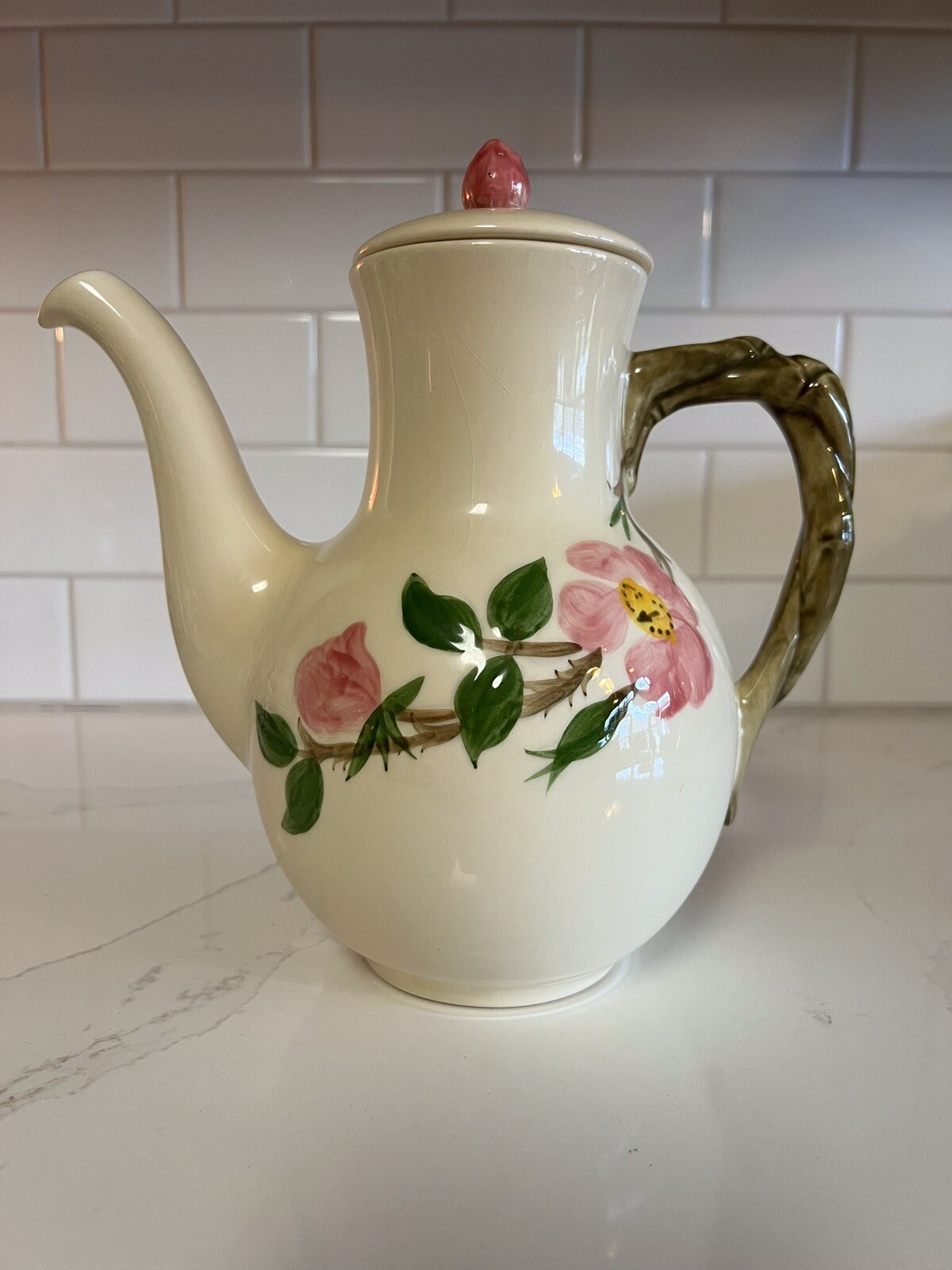 Franciscan Desert Rose Coffee Pot W/ Lid 9” USA Vintage eBay