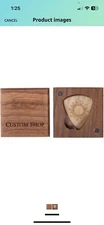 Knc Picks Buffalo Horn Burning Sun Guitar Pick  With Wooden Tray