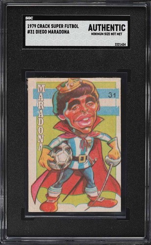 1979 CRACK SUPER FUTBOL DIEGO MARADONA ROOKIE #31 SGC AUTH