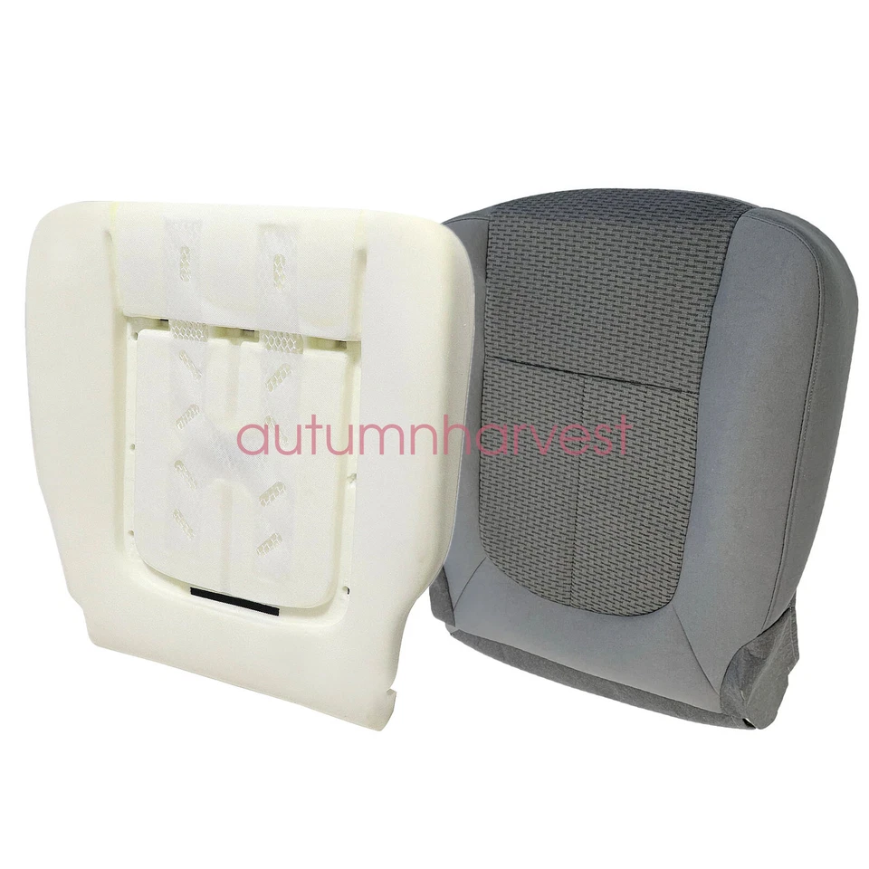 Driver Bottom Cloth Seat Cover Gray & Foam Cushion For 2011-2016 Ford F250 F350 - Image 2 of 4
