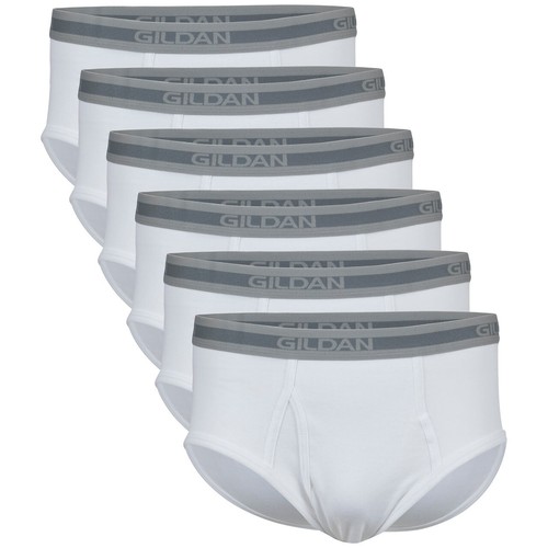 GILDEN 12 PK MENS WHITE BRIEFS 100% COTTON FAMOUS BRAND BAG - Picture 2 of 2