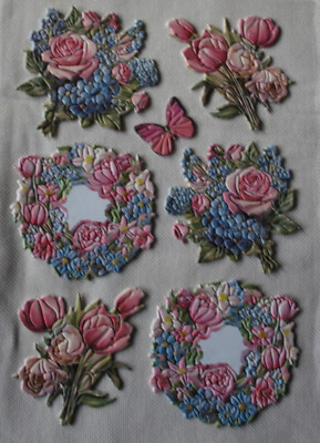 3-D Relief-Sticker ''Blumenarrangements 2'', A4, Jittenmeier