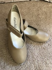 Danshuz 534 Children Loop Closure Tap Dance Shoe Bella Tan Leather 1M fits 13.5M