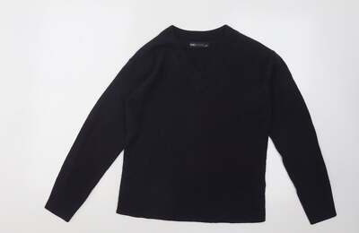 Marks and Spencer Damen Blau V-Ausschnitt Acrylmischung Pullover Größe 8