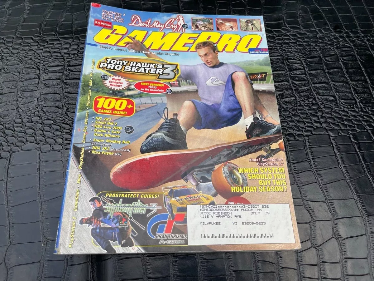 NOVEMBER 2001 GAMEPRO video game magazine TONY HAWKS PRO SKATER 3