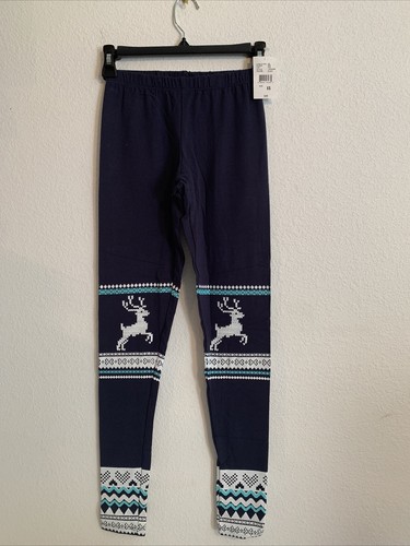 Christmas Leggings Navy Multi Sz XS 