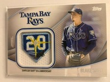 2020 Topps Series 2 Commemorative Jumbo Jersey Sleeve Patch Blake Snell #JSES-BS