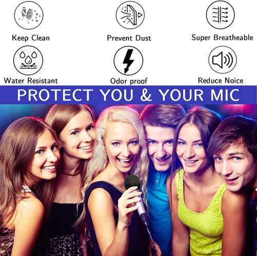 Microphone Covers Disposable 100Pcs, Non-Woven,Clean No-Odor Windscreen Pop Filt - Picture 3 of 12