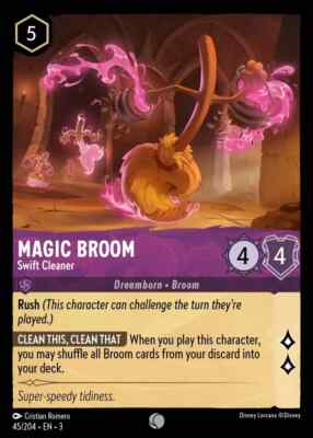 4x Magic Broom - The Big Sweeper Into the Inklands Lorcana Disney VO