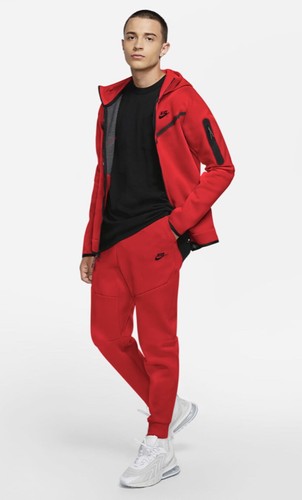 Nike Tech Tracksuit SET Fleece Taped CU4489 657 RED TN 95 New Mens Sizes XL, XXL - Picture 6 of 12