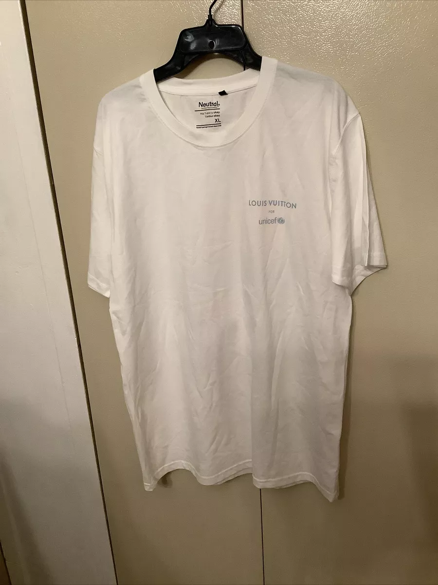 Louis Vuitton For Unicef World Run '22 T-shirt White 100% Cotton Size XL