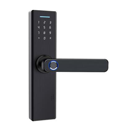 Fingerprint Remote Lock/Unlock WiFi Electronic Door Handle Lock Touchscreen Smart Lever Door Lock Password IC Card Fingerprint Door Lock 