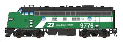 InterMountain N Scale 69248 Burlington Northern Hockey Stick EMD F7A Locomotive