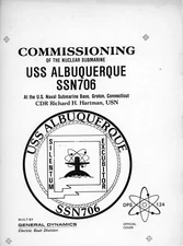 USS Albuquerque SSN-706 1982 General Dynamics Nuclear Submarine Original Art