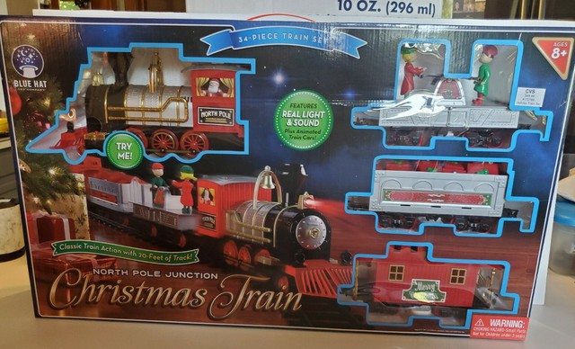 blue hat 34 piece train set