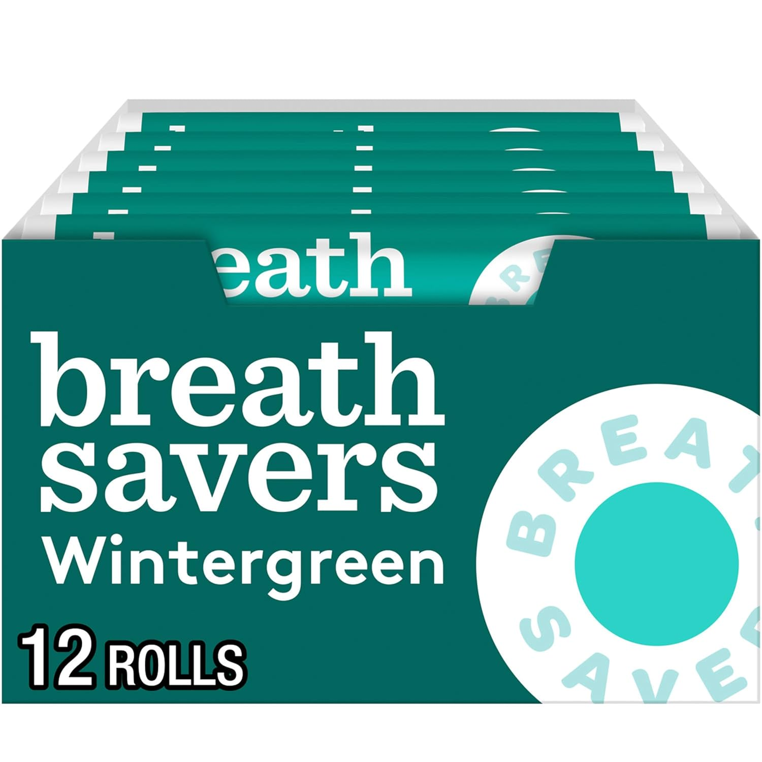 Sugar Free Wintergreen Breath Mints 24 Rolls 0.75 Oz Each