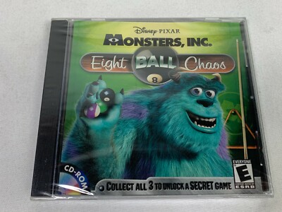 Disney's Pixar Monsters, Inc Eight Ball Chaos CD-ROM SEALED