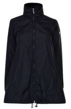 Armani Jeans Women's Navy Jacket/raincoat Size 42eu (10uk) - Concealed Hood