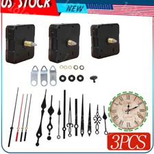 3Pcs Quartz Clock Mechanism Kit,Wall Clock Mechanisms Replacement Kit Tool Parts