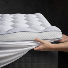 3 Inch Ultra-Fluffy Memory Foam Mattress Topper Queen for Back Pain, Soft Comfy