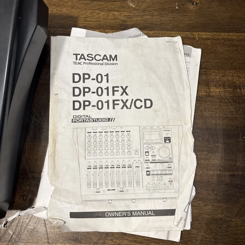 Tascam DP-01FX/CD Portastudio 8 Track Console Digital Mixer + Pwr Supply Manual - Image 4 of 4