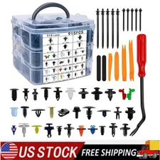 970Pcs Car Retainer Clips Fasteners Nylon Bumper Fender Rivets Door Panel Clips