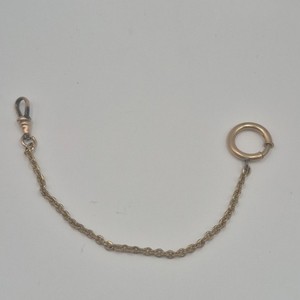 Vintage Yellow Gold Filled GF Pocket Watch Chain Fob Short Part Component